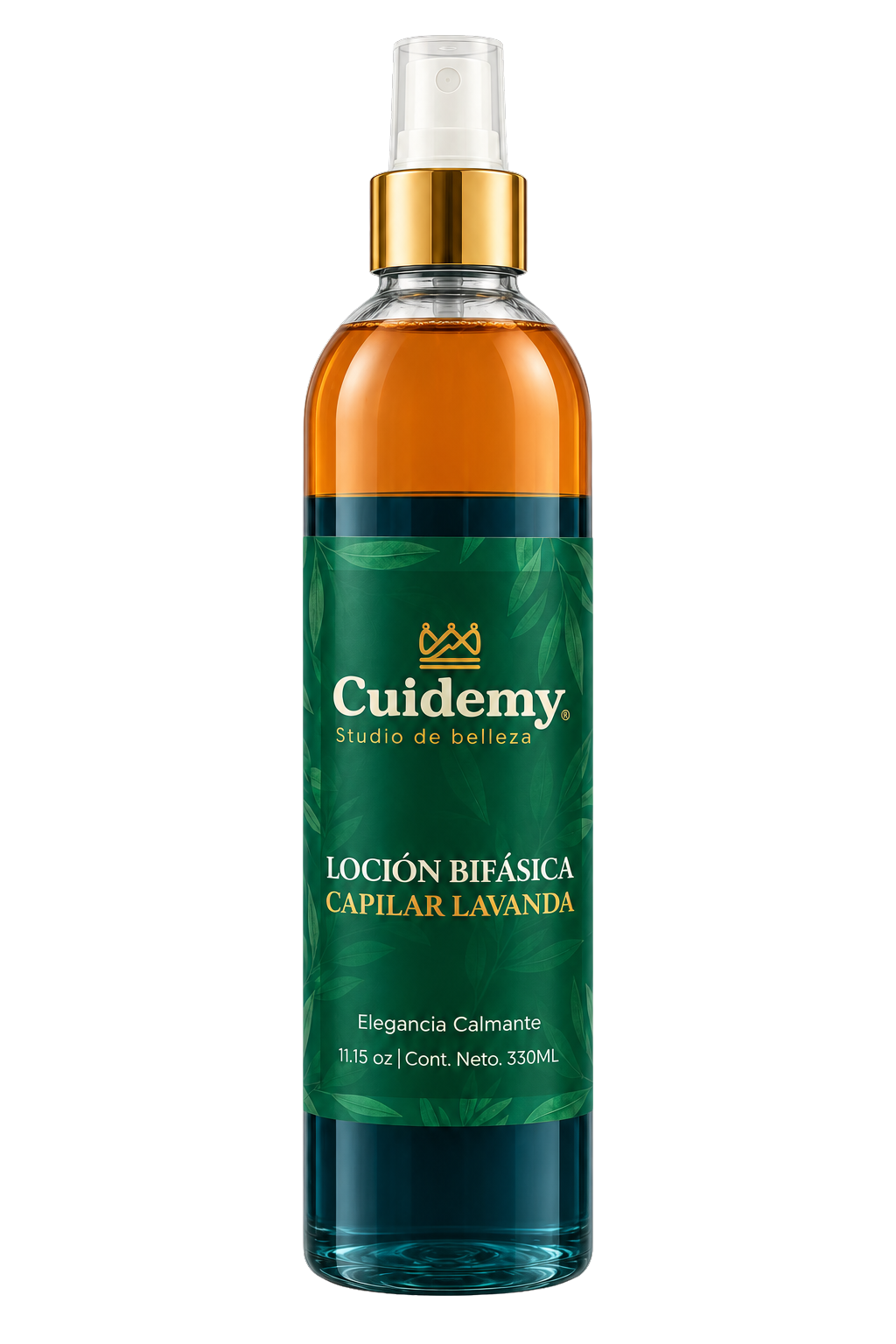 Botella Cuidemy de Loción Bifásica Capilar Lavanda de 330 ml