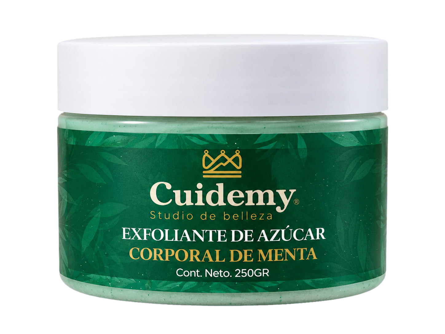 Colección Cuidemy de exfoliantes corporales de azúcar, incluida menta