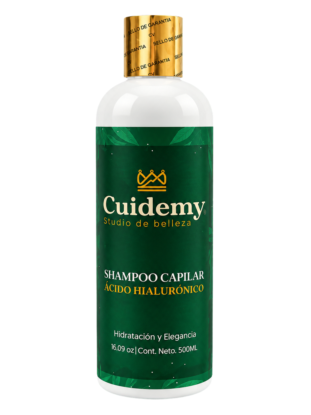 Botella Cuidemy de Shampoo Capilar con Ácido Hialurónico de 500 ml