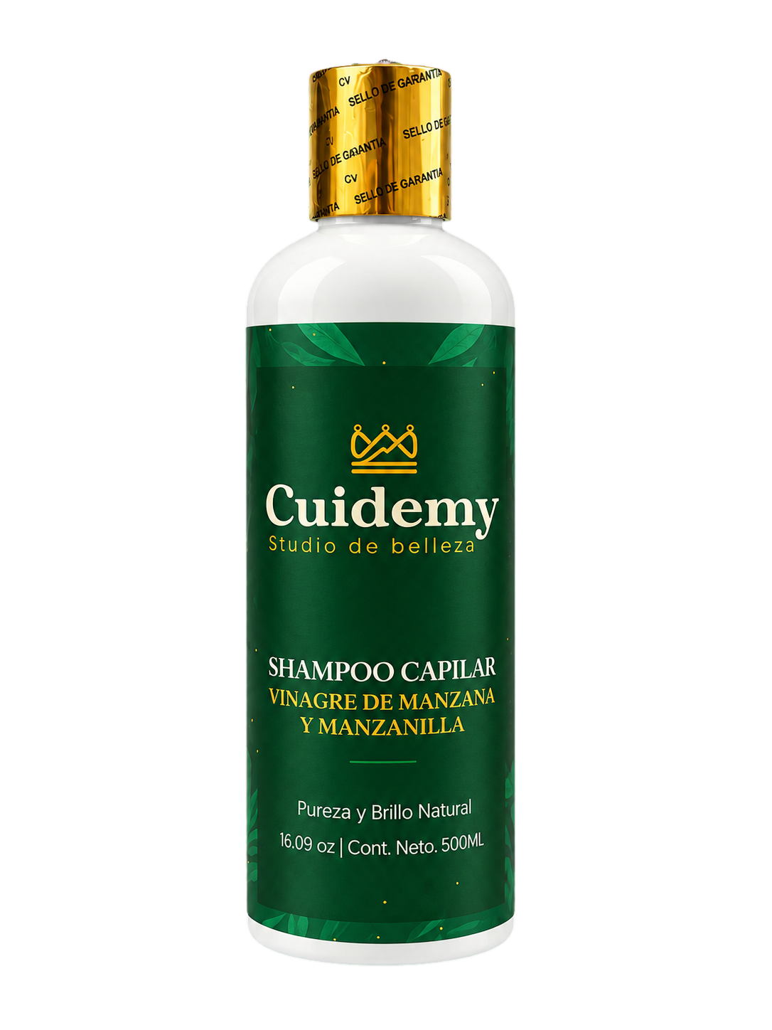 Botella Cuidemy de Shampoo Capilar de Vinagre de Manzana y Manzanilla
